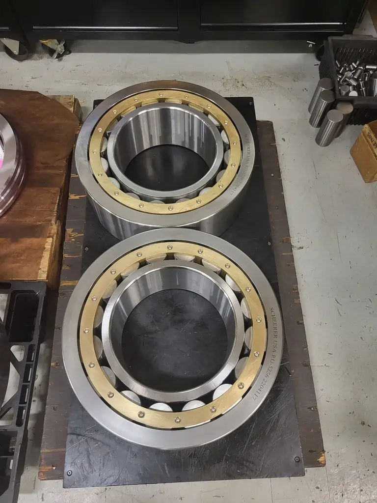 Bulk material handling-Bumatech industrial-grade bearing housings with gold and silver finish